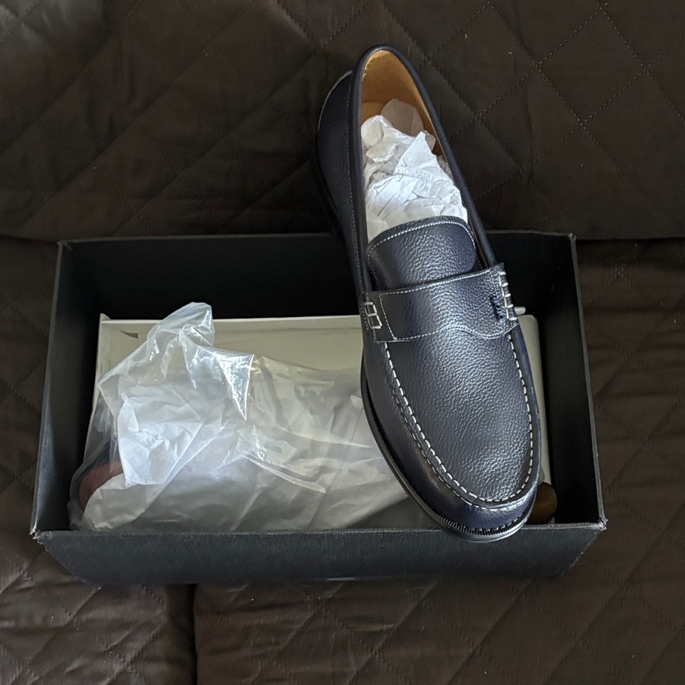 Dior Black Leather Slip-On Loafers